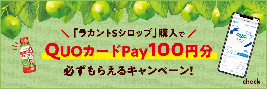 「ラカントSシロップ」購入でQUOカードpayプレゼントキャンペーン