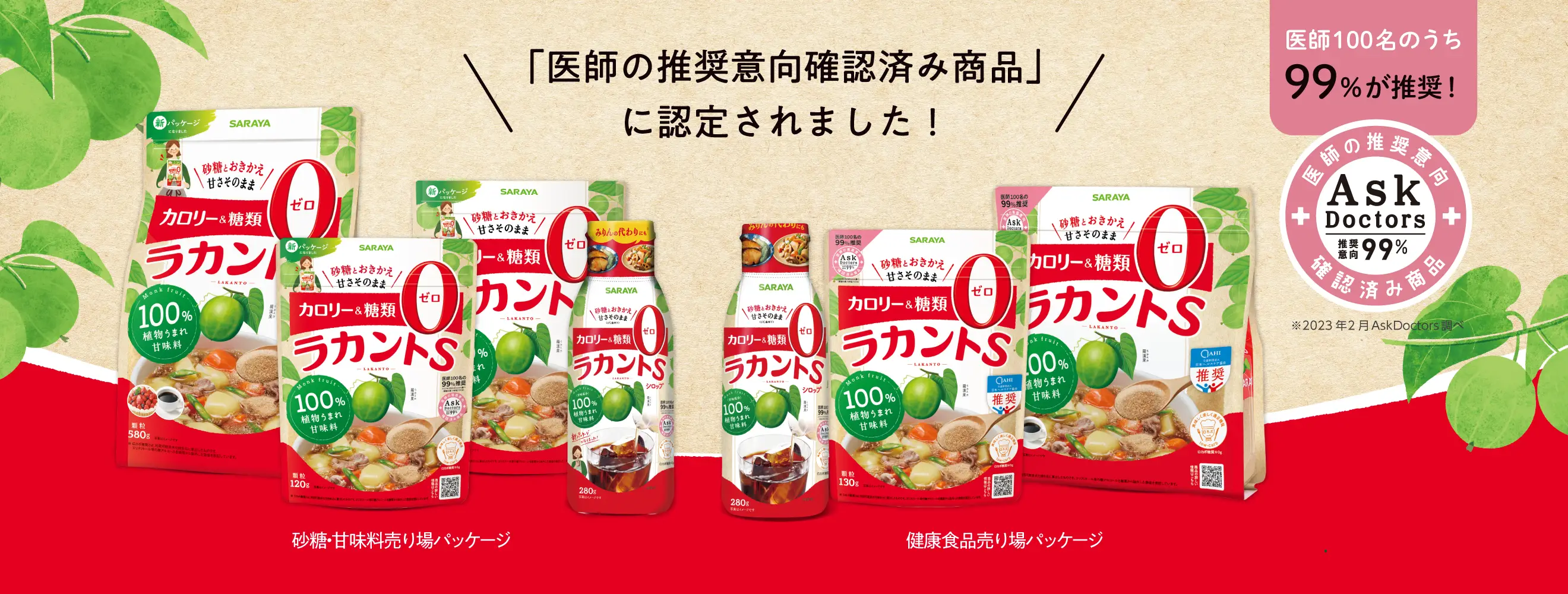 「ラカントS顆粒」が「医師の推奨意向済み商品」に認定されました